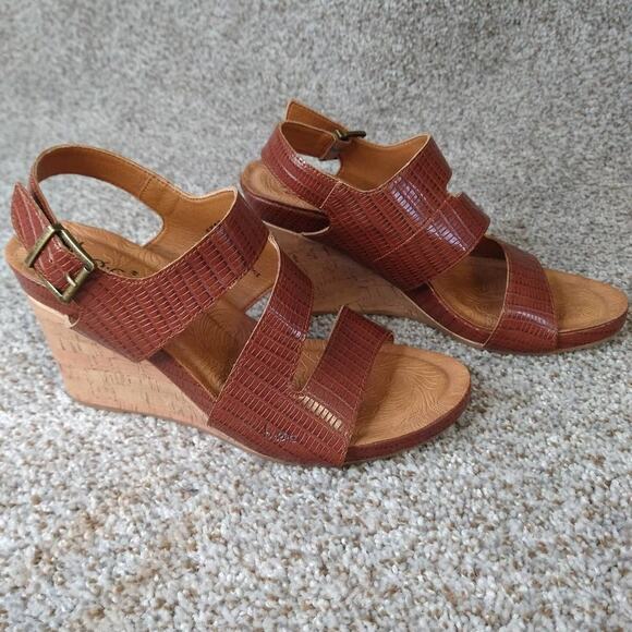 BOC Born Comfort Cork Wedge Sandals sz 10M - Picture 14 of 16